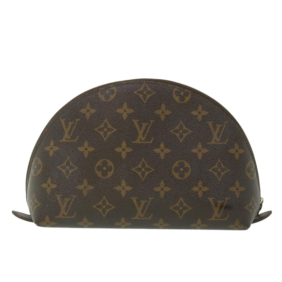 LOUIS VUITTON Monogram Trousse Demi Ronde Cosmetic Pouch M47520 LV Auth yk8915 - Picture 2 of 16
